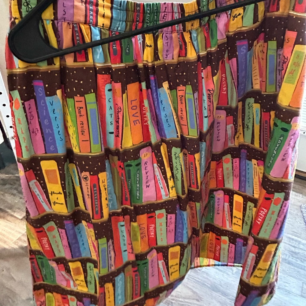 Colorful Book Print Women's Skirt - Picture 3 of 11